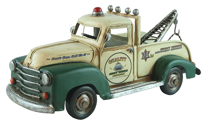Old Repro Tin Plate Tow Truck